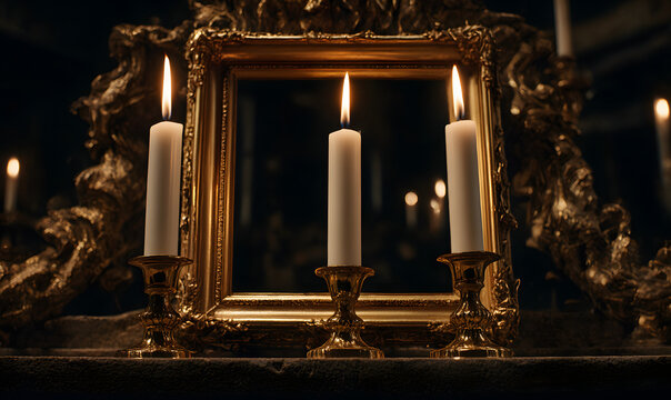 candles and mirrow 