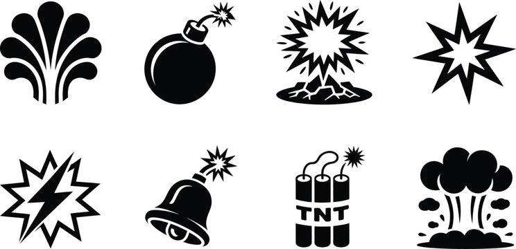 Explosion and Bomb Icon Set