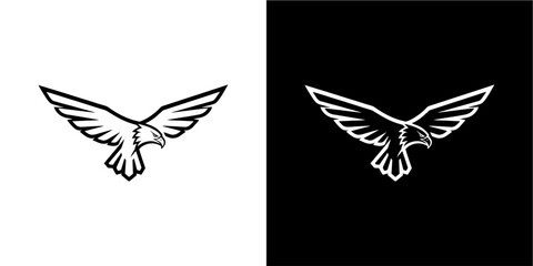 Stylized eagle silhouette, fi...