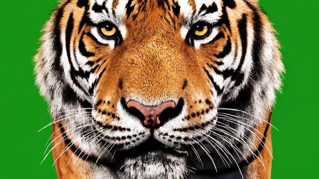 Majestic Bengal tiger with intense gaze walks directly toward the viewer, showcasing fierce predatory power and distinctive markings