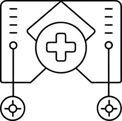 Obraz premium trauma informed space line art vector illustration on transparent background