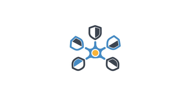 Network security protection concept icon.