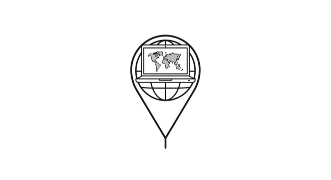 Pin Location Map Icon Pointer.