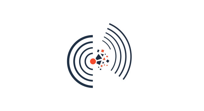 Radio waves signal technology icon.