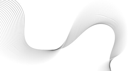 Abstract White Background with Grey Gradient Wave Lines Modern Minimalist Vector Art for Corporate Business Landing Page Technical White Paper and Clean Web Header Design Illustration