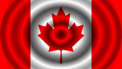 Obraz premium Realistic Canada flag vector with fabric texture, natural wrinkles, and soft waves. High-quality Canadian national symbol featuring the iconic red maple leaf.