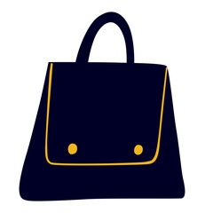 Stylish Navy Handbag Illustration