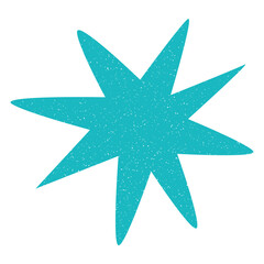 Obraz premium Teal Grainy Star Burst