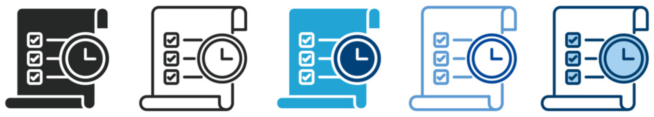 Term icon set multi style icon set collection vector illustration