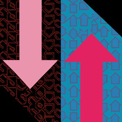 abstract background with arrows