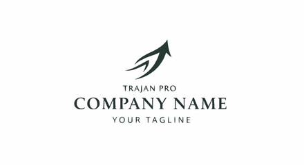 Fototapeta premium Company Logo Template with Arrow Symbol.