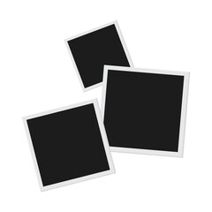 blank photo paper frame instant polaroid clipart illustration