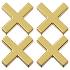 Obraz premium 3D Gold Cross Grid Minimal Abstract Geometric Pattern