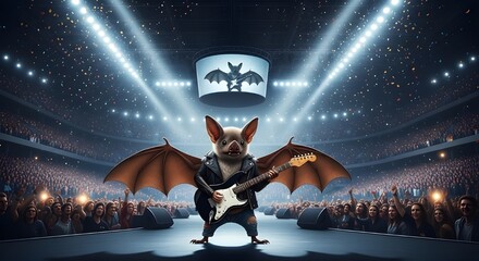 Bat rockstar performs electrifying concert for cheering fans