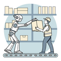 Robot Assisting Human Worker - Future Collaboration