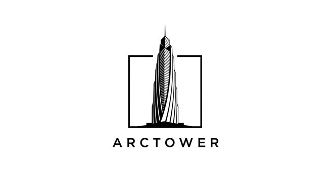 Logo of a tall building.