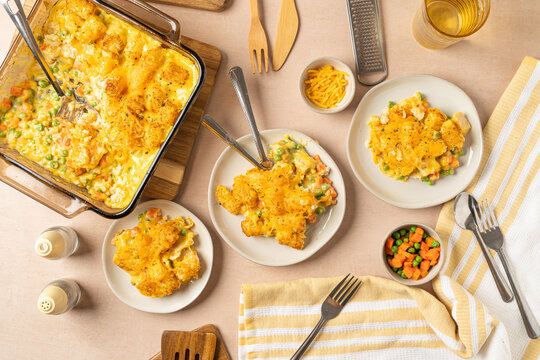 Cheesy and easy to make recipe. Tater tot casserole