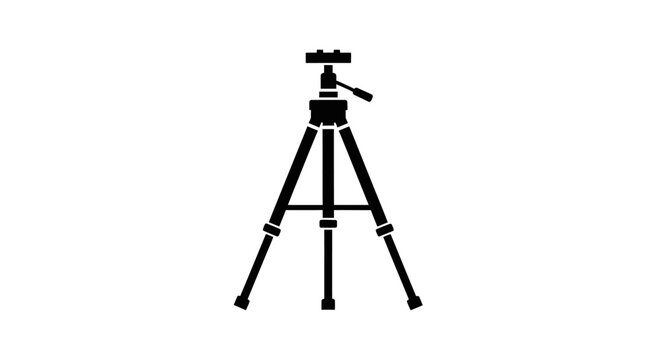 Black tripod photography equipment stand.