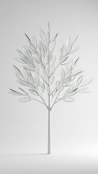 Tree Silhouette Illustration Animation Loop.