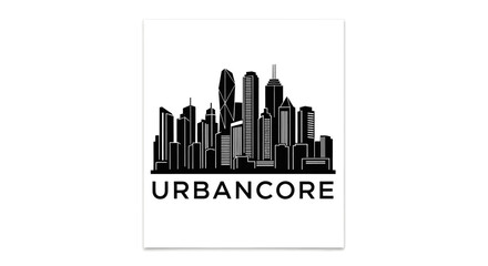 Fototapeta premium Urban city skyline with skyscrapers.