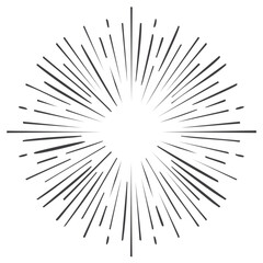 Fototapeta premium Retro Burst Graphic Element Dynamic Radial Sunburst Explosion Starburst Sparkle