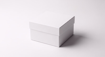 Naklejka premium White Box on White Background