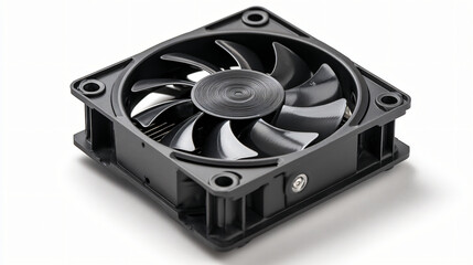 Computer Cooling Fan, Square Black CPU Fan with Blades and Screw