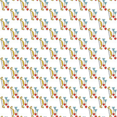 tree mixed seamless pattern