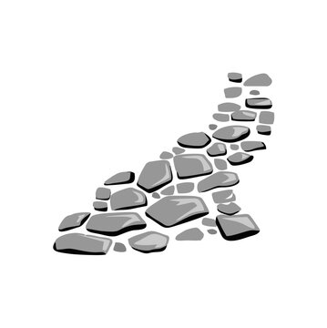 Stone path for garden landscape.