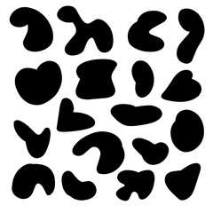 Fototapeta premium dog paw print, black abstract geometric icons background 