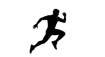 Obraz premium Man Running in Full Sprint.