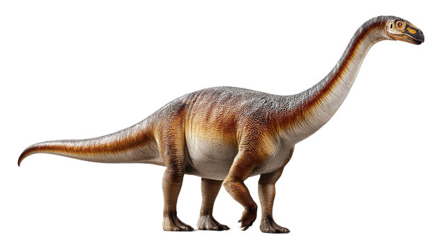 Plateosaurus, Ancient Era Giant: A meticulously crafted digital depiction of a Plateosaurus, showcasing its impressive size and form against an isolated backdrop.