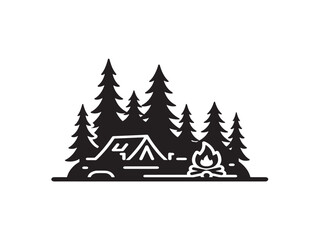 Fototapeta premium Dynamic root scene elements silhouette for gorgeous natural illustrations