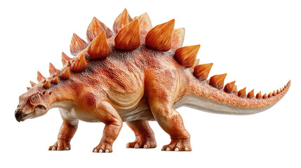 Fototapeta premium Stegosaurus on Parade: A detailed illustration of a Stegosaurus, showcasing its unique plates and prehistoric allure.