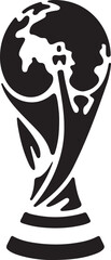 Soccer world championship trophy cup vector illustration graphic isolated on transparent background