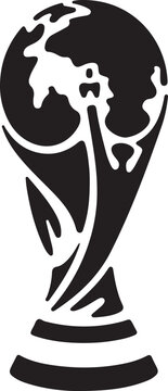 Soccer world championship trophy cup vector illustration graphic isolated on transparent background