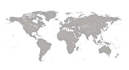 Fototapeta premium A detailed illustration of the world map on a white background