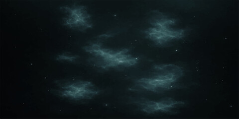 Obraz premium Blue sky with clouds and stars background
