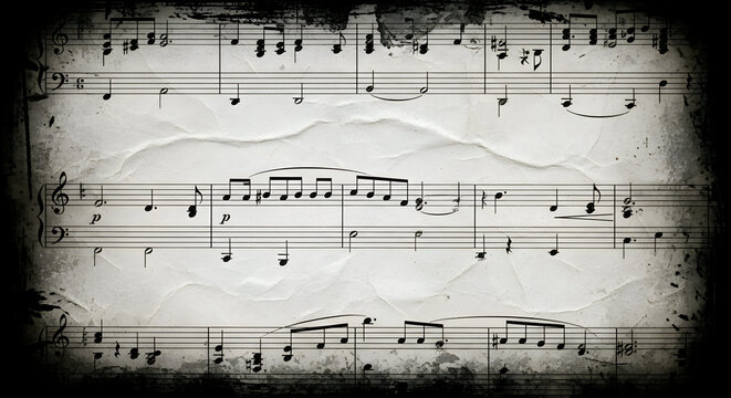 Vintage Sheet Music - A Detailed Look at Musical Notation and Composition.