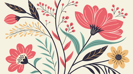 seamless pattern with flowers