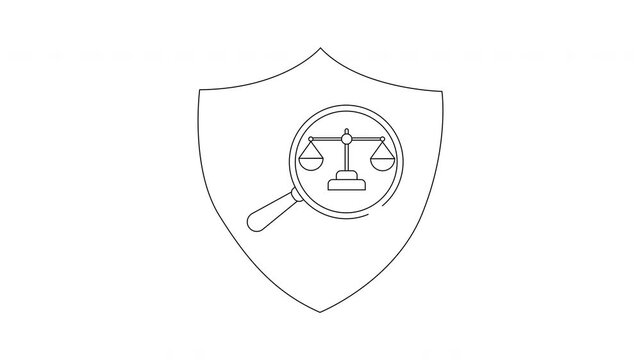 Law Shield Animation - Justice and Protection Visualized.