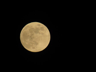 full moon over black