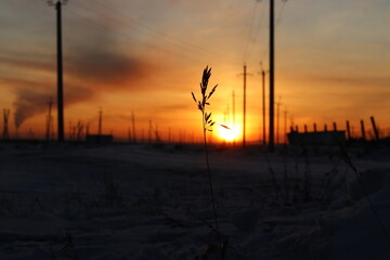 sunset in the mountains