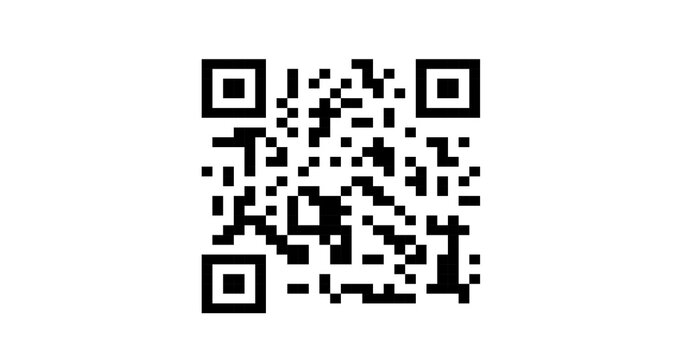 qr code on transparent background 