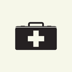 Obraz premium First Aid Kit Icon Vector Illustration.