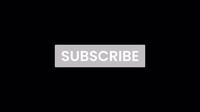 Clean social media subscribe button animation with click 4K UHD