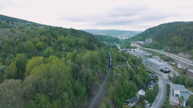 Train towards Drammen