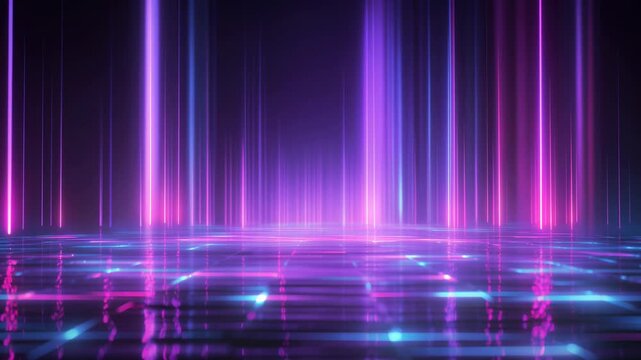 Pink purple glow. Serene environment with softly blinking pink and purple illumination