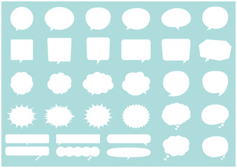 シンプルな吹き出しデザインセット