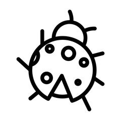 Obraz premium ladybug line icon